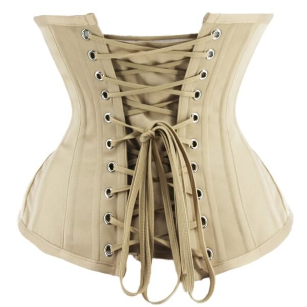 Sexy Adjustable Corset Bustier For Chic Style 4 Sexy Adjustable Corset Bustier For Chic Style LuckeLadybug sexy adjustable corset bustier in beige with lace-up back for a flattering silhouette