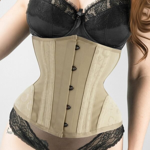 Sexy Adjustable Corset Bustier For Chic Style 9 Sexy Adjustable Corset Bustier For Chic Style Beige sexy adjustable corset bustier with button details and lace trim for a flattering silhouette