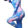 LuckeLadybug LLC sexy bunny cosplay jumpsuit for women in vibrant blue with playful graphics