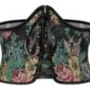 LuckeLadybug sexy corset belt for women featuring floral design and lace-up front closure