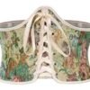 LuckeLadybug floral sexy corset belt for women with lace-up front and supportive design