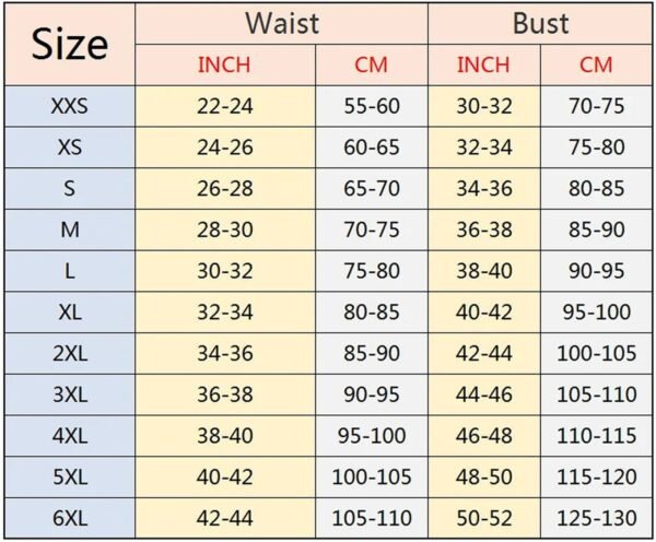 Sexy Corset Top For Women With Bow Detail 44 Sexy Corset Top For Women With Bow Detail Size chart for sexy corset top for women with waist and bust measurements in inches and centimeters