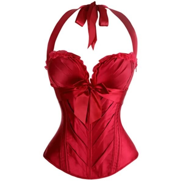 Sexy Corset Top For Women With Bow Detail 42 Sexy Corset Top For Women With Bow Detail Red satin sexy corset top for women with ribbon detailing and adjustable straps