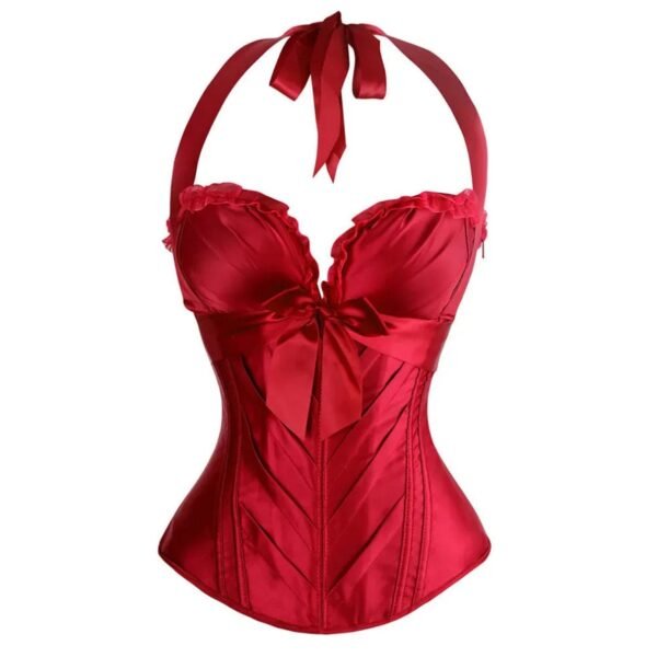 Sexy Corset Top For Women With Bow Detail 53 Sexy Corset Top For Women With Bow Detail Elegant red sexy corset top for women with a halter neck and bow embellishment