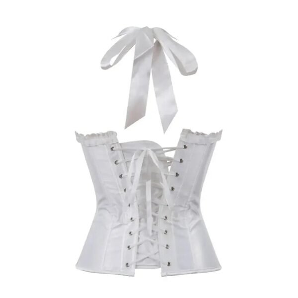 Sexy Corset Top For Women With Bow Detail 48 Sexy Corset Top For Women With Bow Detail Elegant white sexy corset top for women featuring a lace-up front and matching ribbon tie