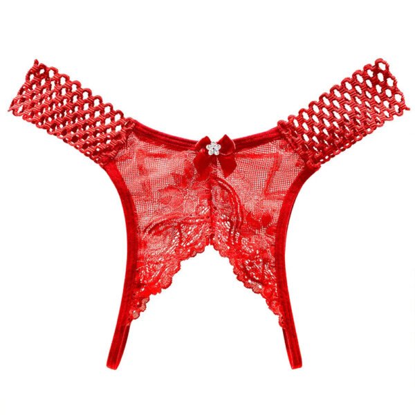 Sexy Crotchless Thongs For Women 35 Sexy Crotchless Thongs For Women Red sexy crotchless thongs for women with lace and bow detailing for a seductive look
