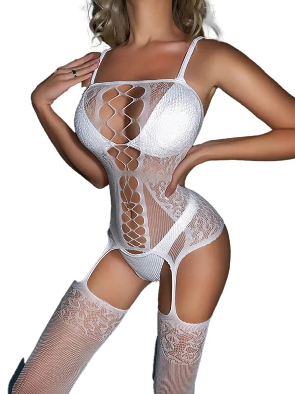 Sexy Fishnet Bodystocking For Women 34 Sexy Fishnet Bodystocking For Women LuckeLadybug sexy fishnet bodystocking for women with intricate lace design and cutouts