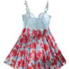 LuckeLadybug sexy floral nightgown for women with lace and floral print in vibrant colors