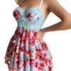 LuckeLadybug LLC sexy floral nightgown for women with lace detailing and vibrant flower patterns