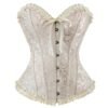 Elegant LuckeLadybug sexy lace corset for women with floral design and ribbon details
