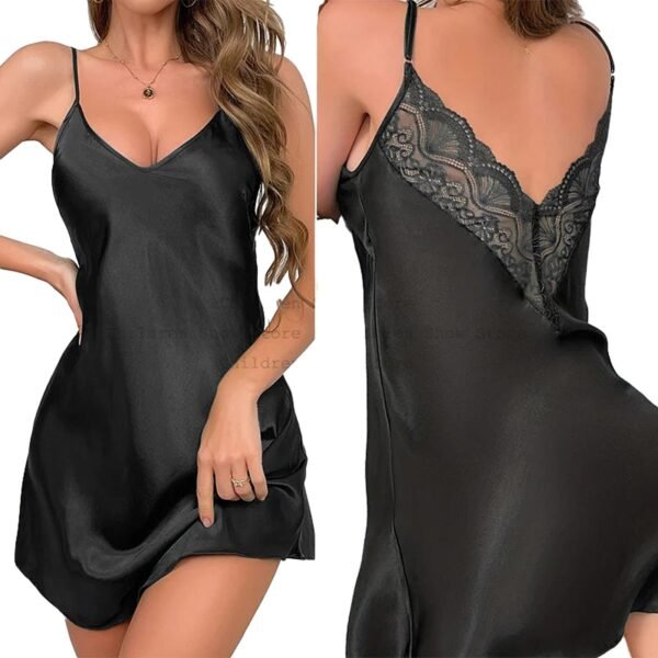 Sexy Lace Nightdress For Women 32 Sexy Lace Nightdress For Women Sexy lace nightdress for women featuring a sleek black design with adjustable straps and elegant lace details