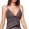 LuckeLadybug sexy lace nightdress for women with floral lace detailing and adjustable straps