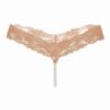 Sexy lace pearl thong for women featuring delicate lace and pearl detailing for an elegant look