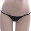 LuckeLadybug sexy low waist thongs for women in black, featuring minimal coverage and a sleek design.