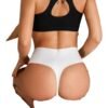 Mid Waist Thong Panties for Women - Front View