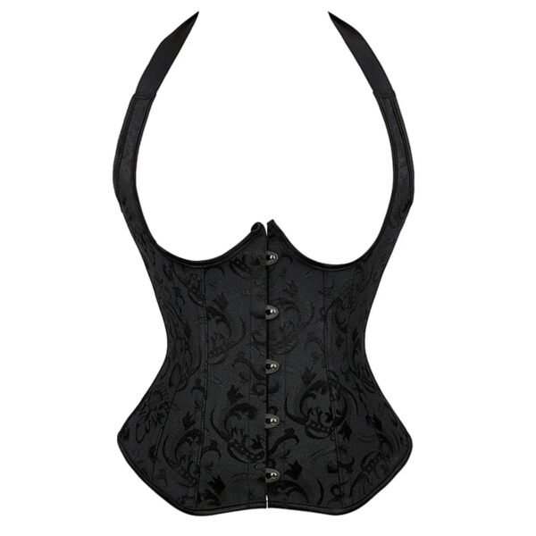 Sexy Overbust Corset Top In Lace Design 19 Sexy Overbust Corset Top In Lace Design Elegant black sexy overbust corset top with intricate floral design and adjustable straps