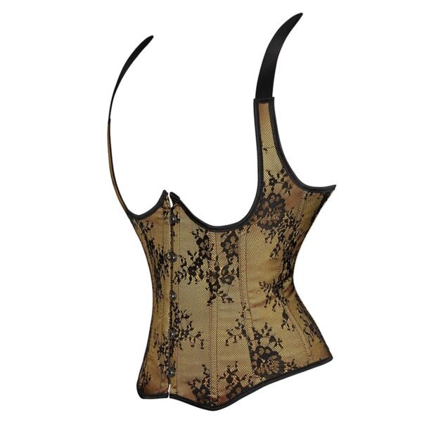 Sexy Overbust Corset Top In Lace Design 9 Sexy Overbust Corset Top In Lace Design LuckeLadybug sexy overbust corset top in black lace with adjustable straps for a flattering fit