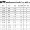 LuckeLadybug sexy overbust corset top size chart with measurements for bust, waist, and hips