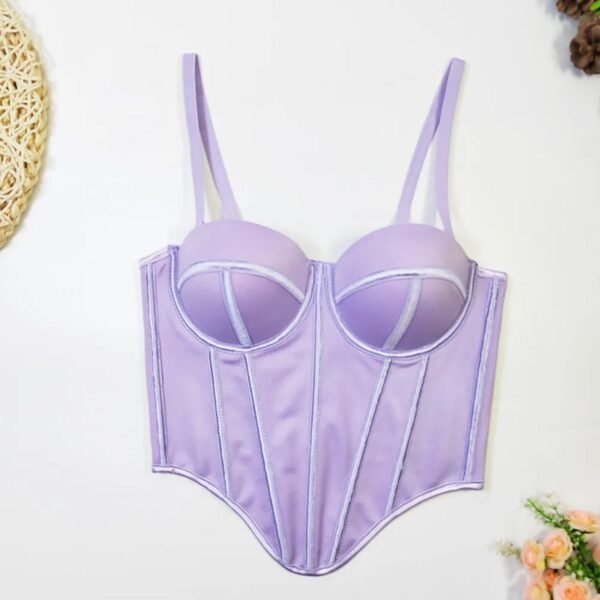 Stylish purple corset top, a perfect complement to a sexy red corset top for women