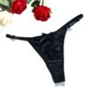 Flat Lay of Luxurious Satin Thong Underwear for Women