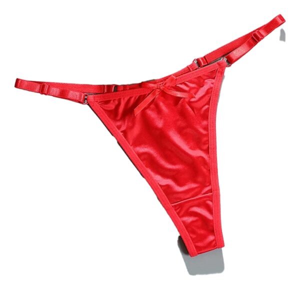 Luxurious Satin Thong Underwear for Women - Stylish & Comfortable 20 Luxurious Satin Thong Underwear for Women - Stylish & Comfortable Model Wearing Luxurious Satin Thong Underwear for Women