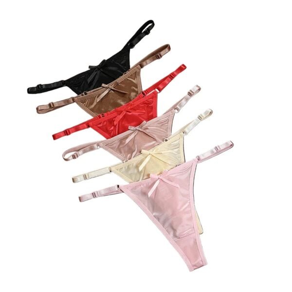 Luxurious Satin Thong Underwear for Women - Stylish & Comfortable 16 Luxurious Satin Thong Underwear for Women - Stylish & Comfortable Back View of Luxurious Satin Thong Underwear for Women