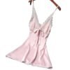 Sexy Silk Satin Nightgown Babydoll 8 Sexy Silk Satin Nightgown Babydoll Pink LuckeLadybug sexy silk satin nightgown with lace trim and delicate bow detail