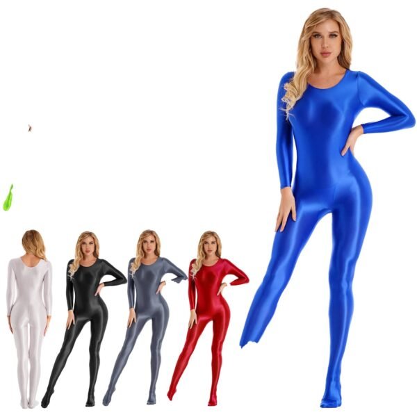 Shiny Full Body Pantyhose Jumpsuit 44 Shiny Full Body Pantyhose Jumpsuit Shiny full body pantyhose jumpsuit in various colors, perfect for stylish and bold outfits
