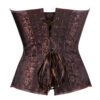 LuckeLadybug LLC Steampunk overbust corset for women with intricate lace-up detail and elegant design
