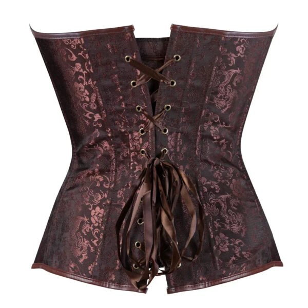 Steampunk Overbust Corset For Women 15 Steampunk Overbust Corset For Women LuckeLadybug LLC Steampunk overbust corset for women with intricate lace-up detail and elegant design