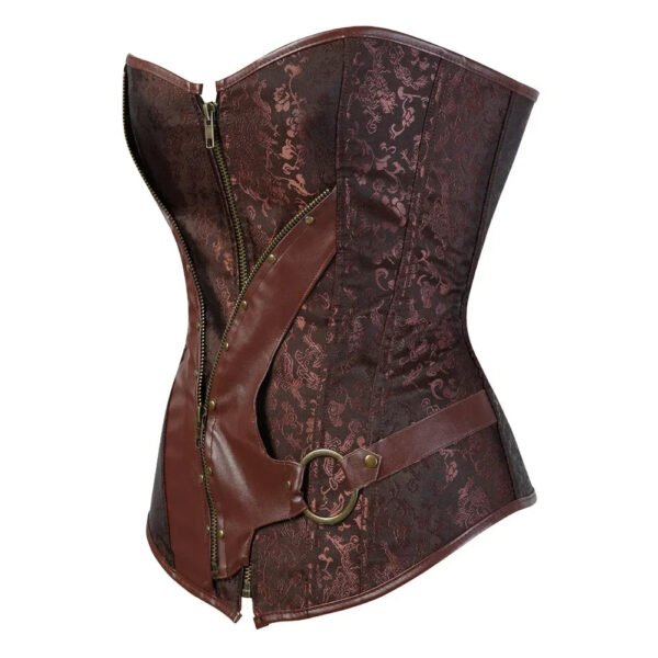 Steampunk Overbust Corset For Women 14 Steampunk Overbust Corset For Women Steampunk overbust corset for women with intricate detailing and a stylish zip closure