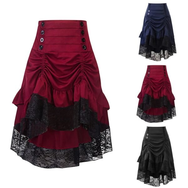 Steampunk Victorian Dress For Women 17 Steampunk Victorian Dress For Women steampunk victorian dress for women red black lace ruffle skirt