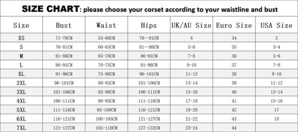 Plus Size Black Lace Corset For Stylish Elegance 7 Plus Size Black Lace Corset For Stylish Elegance Plus size black lace corset size chart for accurate fitting and style selection