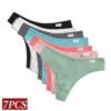 Womens Cotton Thong Set – 7-Pack Colors 43 Womens Cotton Thong Set – 7-Pack Colors LuckeLadybug women's cotton thong set in assorted colors including black, pink, green, and gray