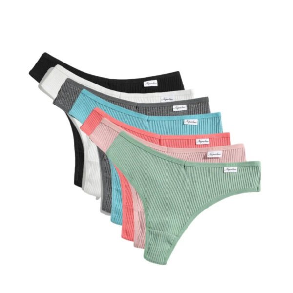 Womens Cotton Thong Set – 7-Pack Colors 31 Womens Cotton Thong Set – 7-Pack Colors Assorted women's cotton thong set in multiple colors for comfortable everyday wear