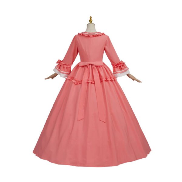 18th Century Victorian Ball Gown Costume 19 18th Century Victorian Ball Gown Costume victorian ball gown costume 18th century pink back 2