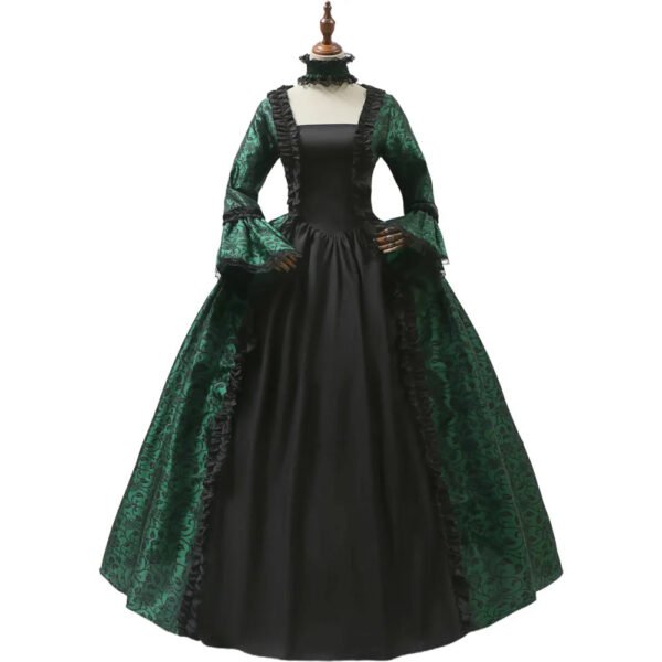 Victorian Era Gown Corset Dress Collection 31 Victorian Era Gown Corset Dress Collection victorian era gown green black main dress