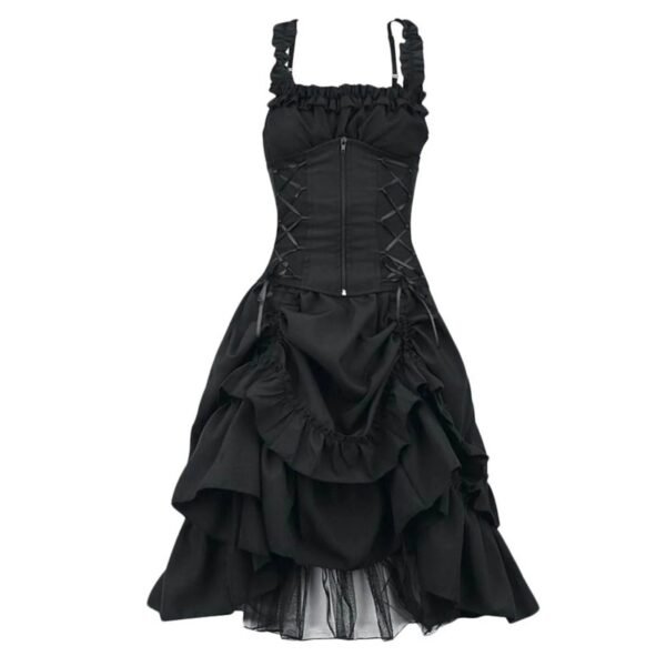 Victorian Gothic Long Dress For Women 18 Victorian Gothic Long Dress For Women victorian gothic long dress for women black color ruffled style