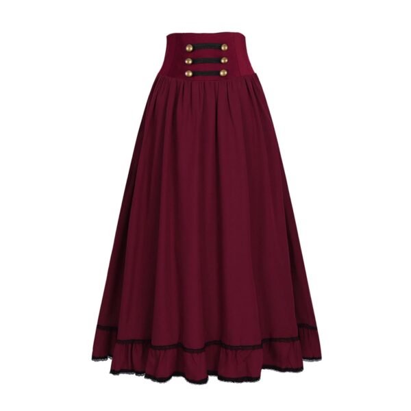 Victorian Maxi Skirt For Women Corset Dress 22 Victorian Maxi Skirt For Women Corset Dress victorian maxi skirt for women burgundy button detailed