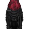 LuckeLadybug vintage burlesque corset dress with lace embellishments and flowing black skirt