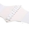 LuckeLadybug vintage corset belt for women featuring a classic lace-up design in white