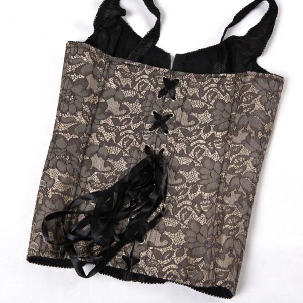 Plus Size Vintage Corset Vest For Women 59 Plus Size Vintage Corset Vest For Women Plus size vintage corset vest for women with floral design and adjustable ribbons