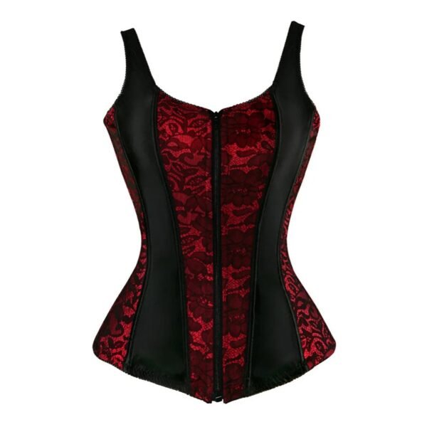 Plus Size Vintage Corset Vest For Women 53 Plus Size Vintage Corset Vest For Women Plus size vintage corset vest for women in red and black lace design with a flattering fit