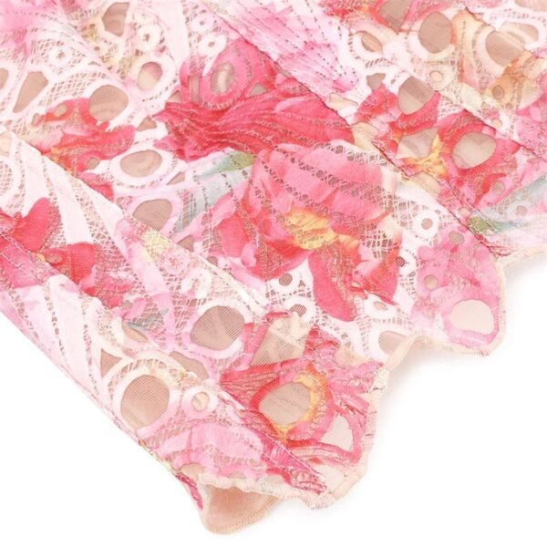 Vintage Lace Underbust Corset Top 41 Vintage Lace Underbust Corset Top Vintage lace underbust corset top in pink floral design with intricate detailing and lightweight fabric