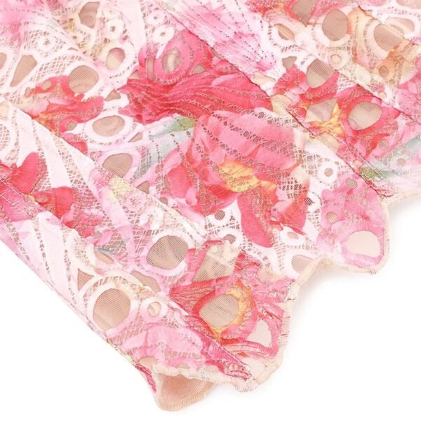 Vintage Lace Underbust Corset Top 37 Vintage Lace Underbust Corset Top Vintage lace underbust corset top in pink with floral design for a romantic and elegant look