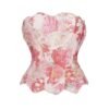 LuckeLadybug LLC vintage lace underbust corset top in floral design for stylish outfit layering