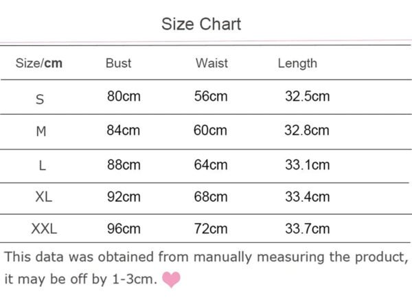 Vintage Lace Underbust Corset Top 39 Vintage Lace Underbust Corset Top Size chart for vintage lace underbust corset top showing measurements for various sizes