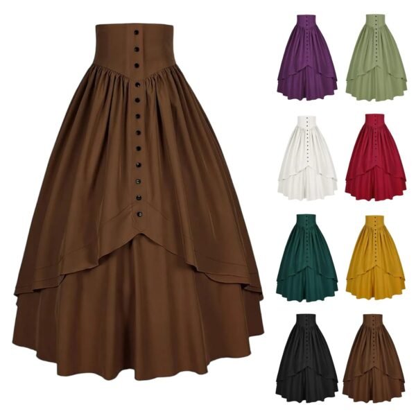 vintage medieval maxi skirt brown multiple colors