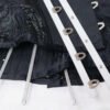 Close-up of LuckeLadybug LLC waist slimming underbust corset with intricate detailing and adjustable lacing