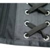 Close-up of a waist slimming underbust corset with strong lacing and durable materials